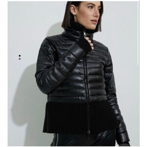 Adroit Atelier Elegant Black Puffer Jacket for Women Quilted Jacket Size 1 Small